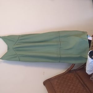 Light Green Linen Maxi Midi Dress